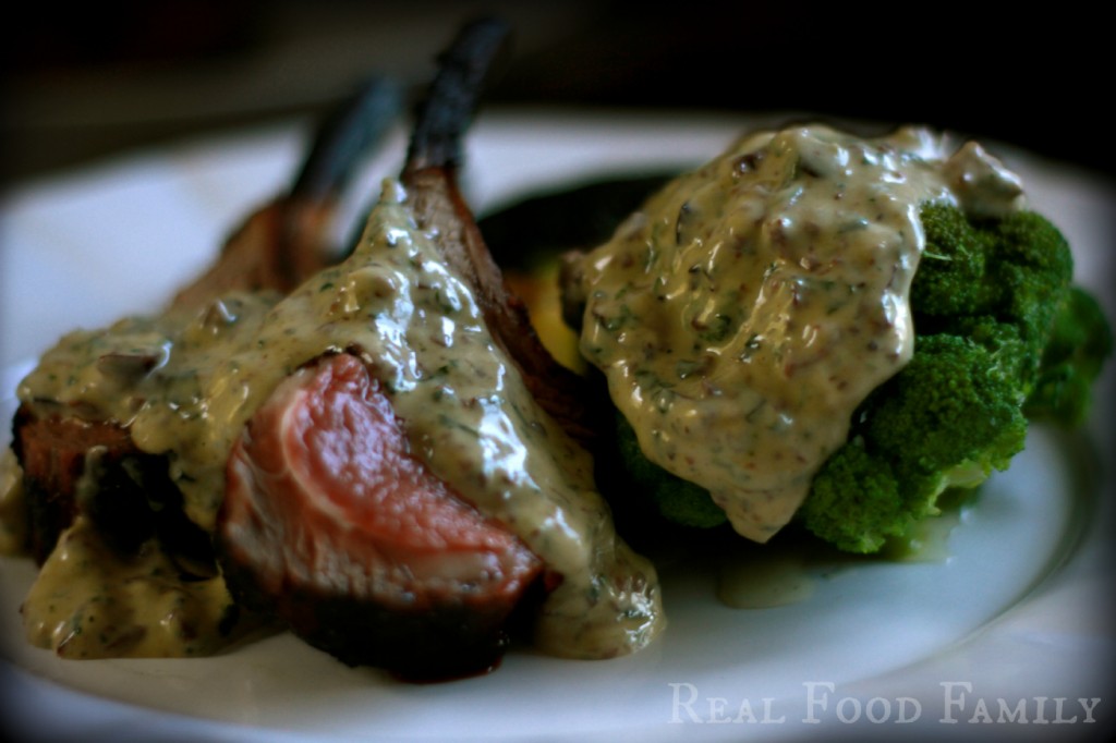 Grilled Lamb Chops with Tapenade Aioli ~ RealFoodFamily.com