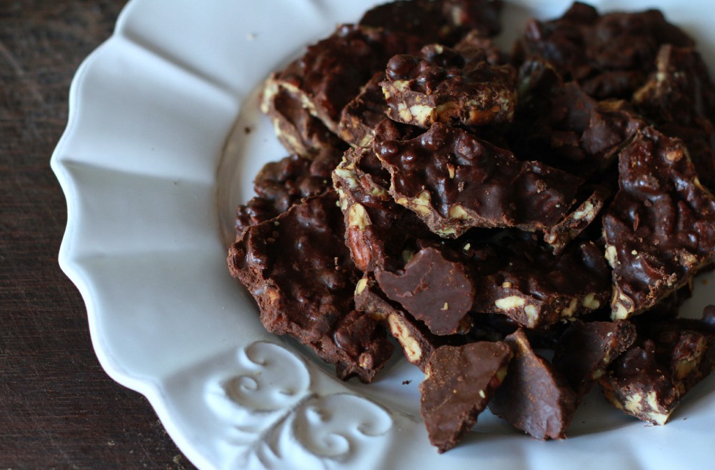 Crispy Nut Candied Pecan Chocolate Brittle ~ Real Food Family