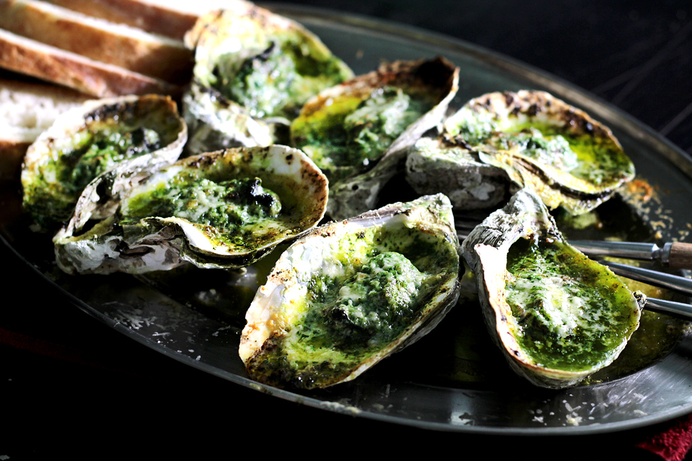 The BEST Recipes for fertility, pregnancy and lactation ~ Grilled Oysters with Herb Anchovy Butter