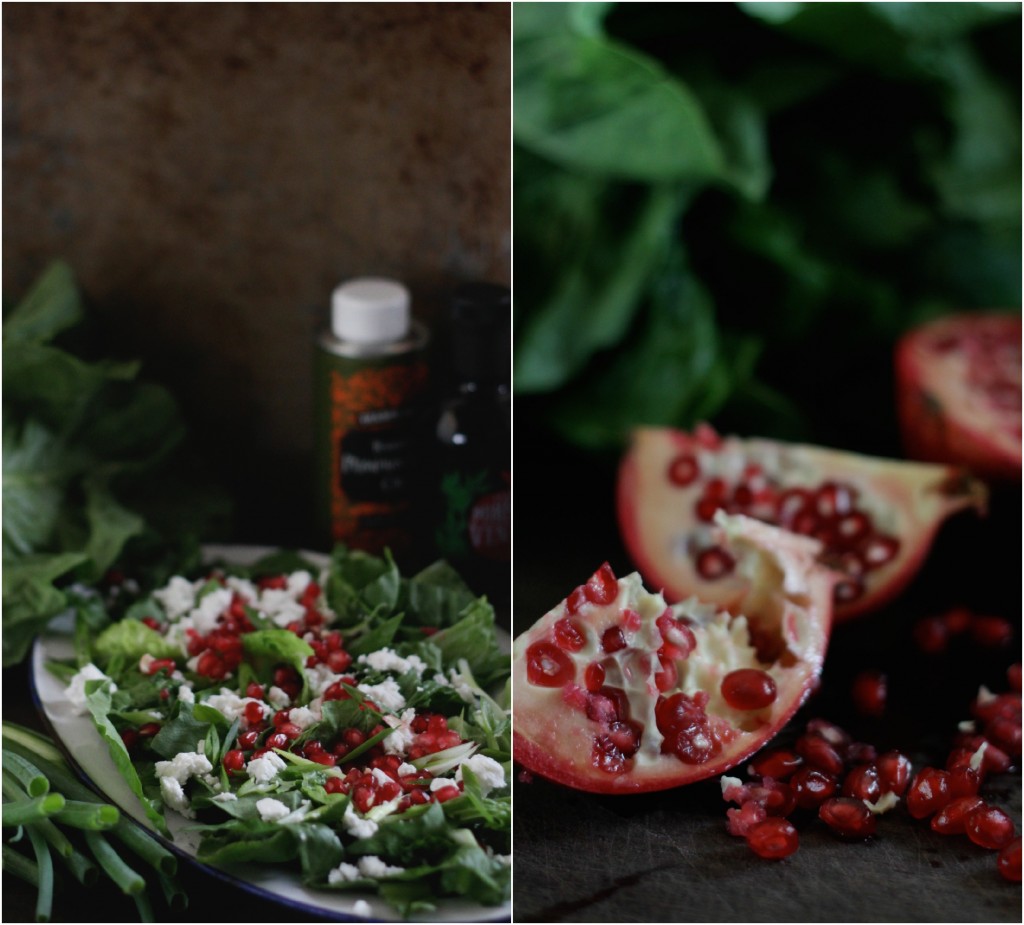 Pomegranate Salad with Toasted Pumpkin Seed and Pomegranate Vinaigrette ~ Around the time when pomegranates become in season, I like to spend some time every week removing all the seeds from pomegranates so I can have a container full of them ready for anything. My favorite way to use pomegranate seeds is in salads. This basic salad is a go-to recipe for me. ‪#‎salad‬ ‪#‎realfood‬ ‪#‎vegetarian‬ ‪#‎glutenfree‬ ‪#‎grainfree‬ ‪#‎paleo‬