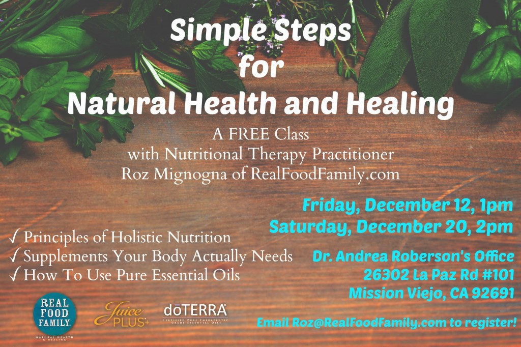 Free Natural Health and Healing Class- Mission Viejo CA